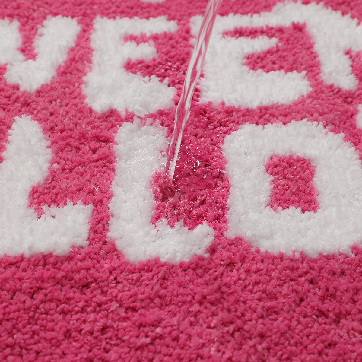pink no weenies allowed bathroom mat