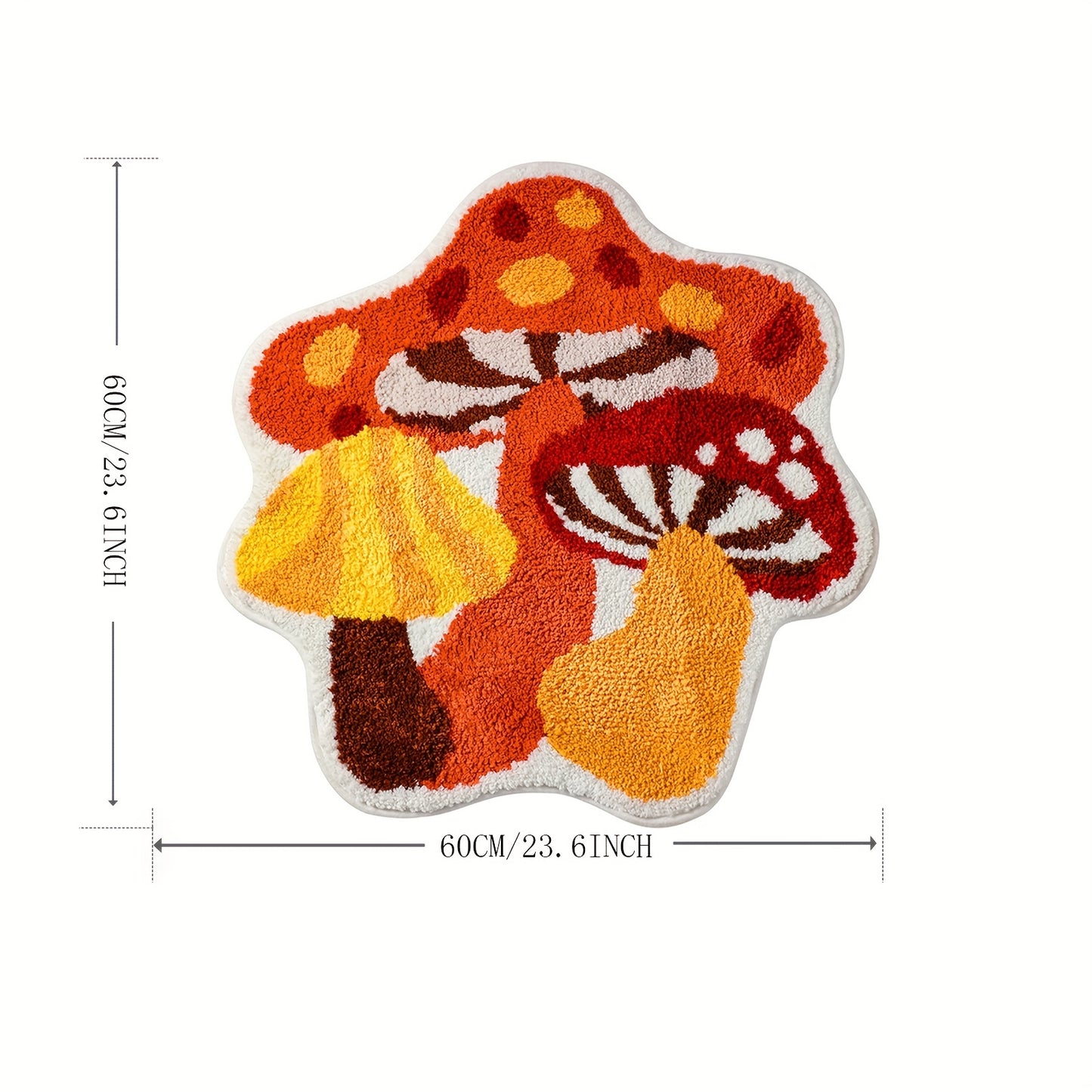 Cut Mushroom Bath Mat