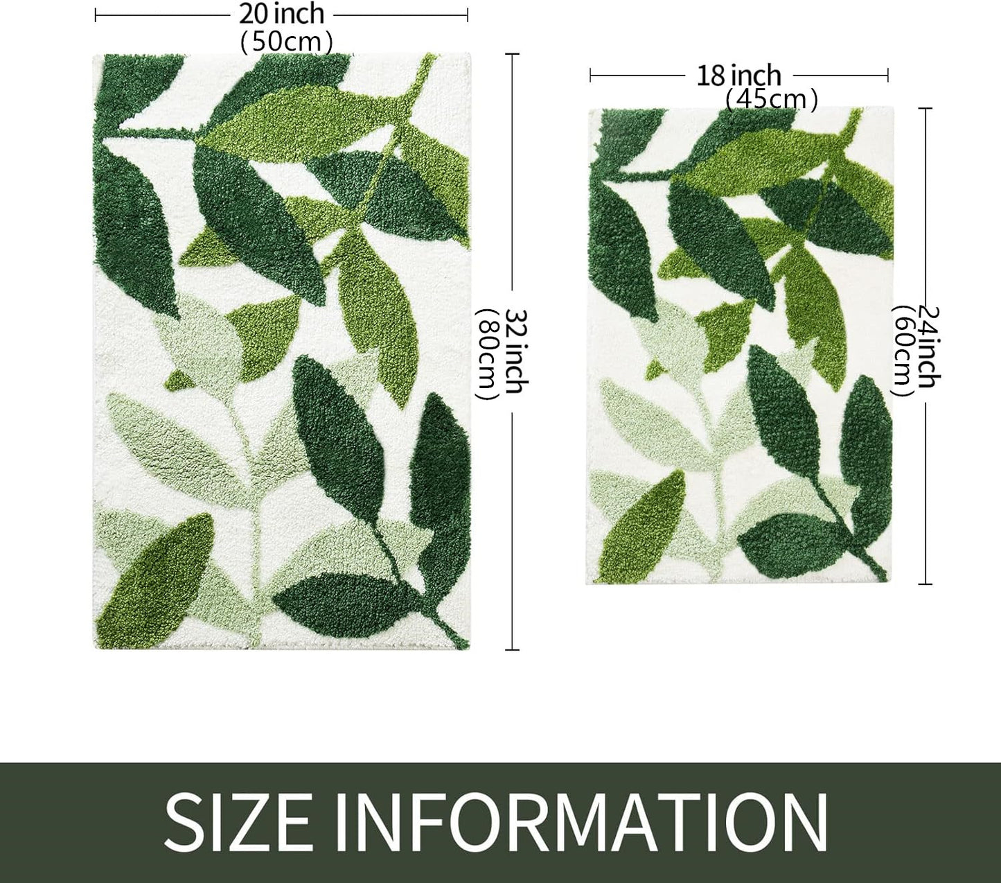 Leave Plant Bath Mat