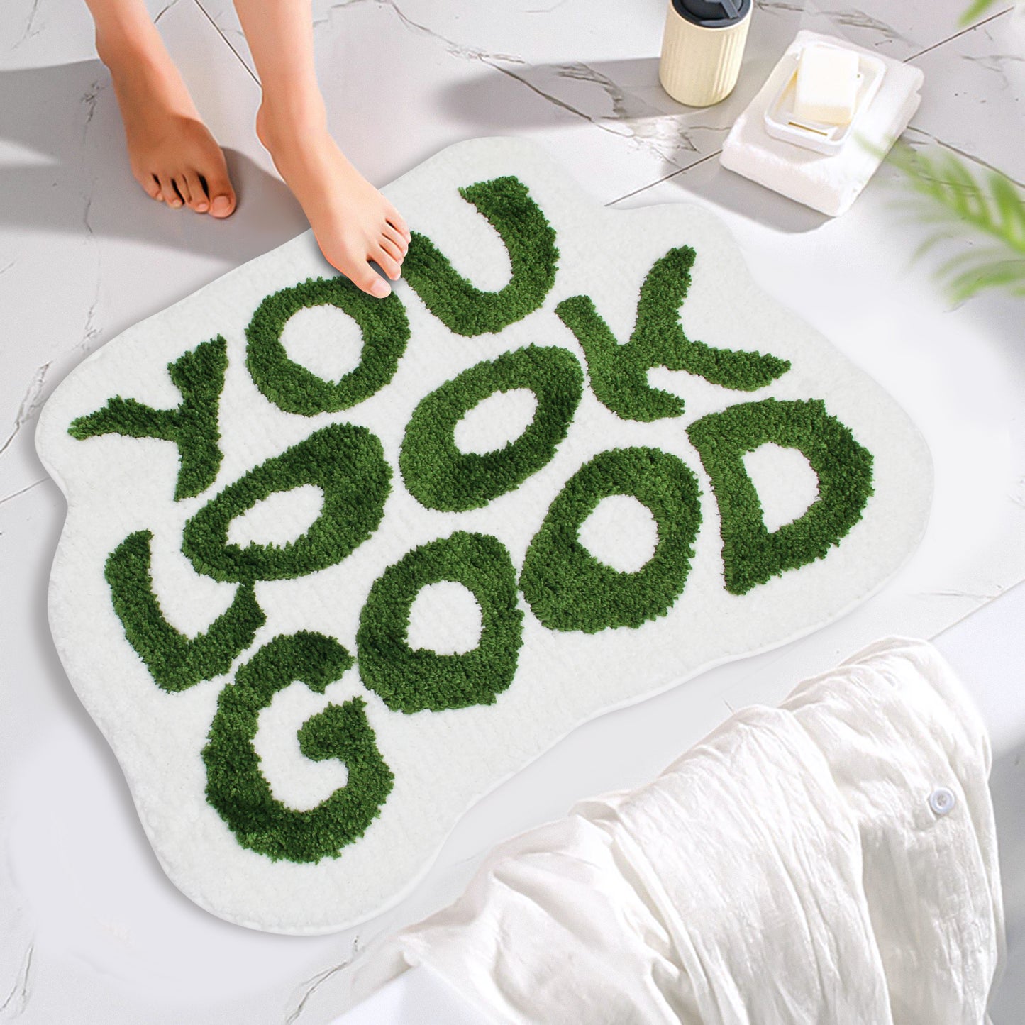 You look good bath mat
