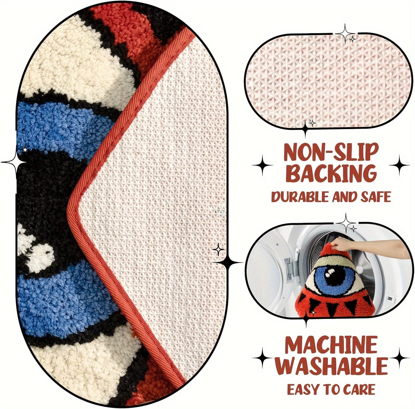 Evil Eye Shape Bathroom Mat