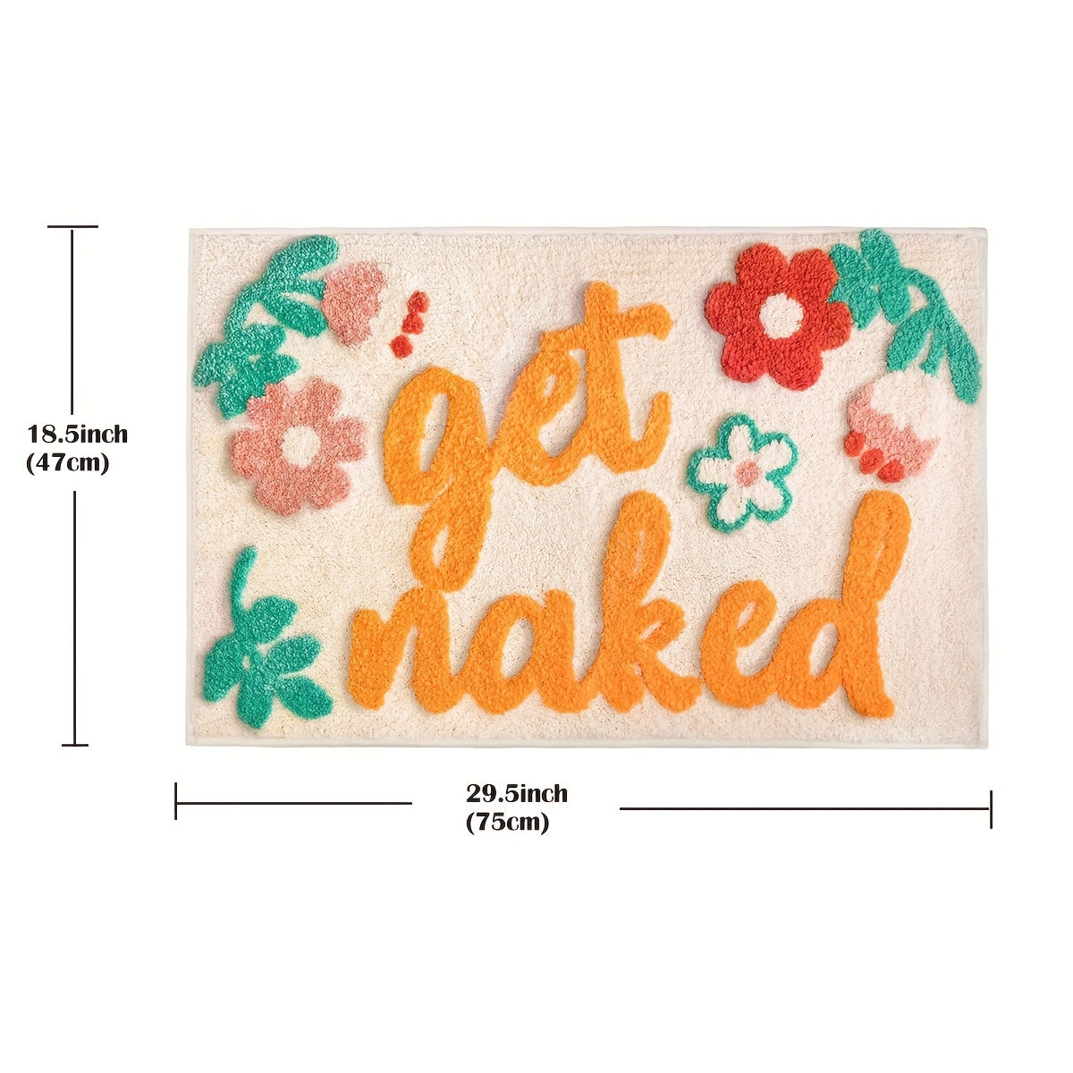 Flower Get Naked Bath Mat