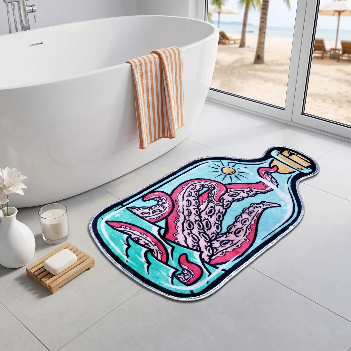 Drift Bottle Bath Mat