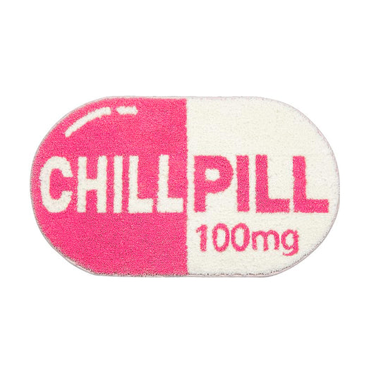 Pink Chill Pill Bathroom Mat