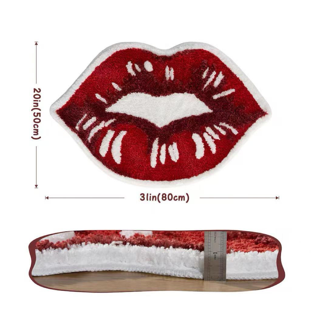 Lip Shape Bathroom Mat