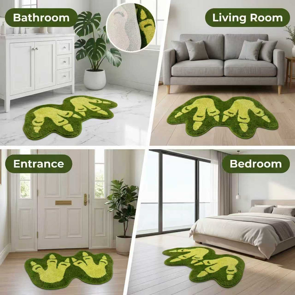 Funny Dinosaur Footprints Bath Mat