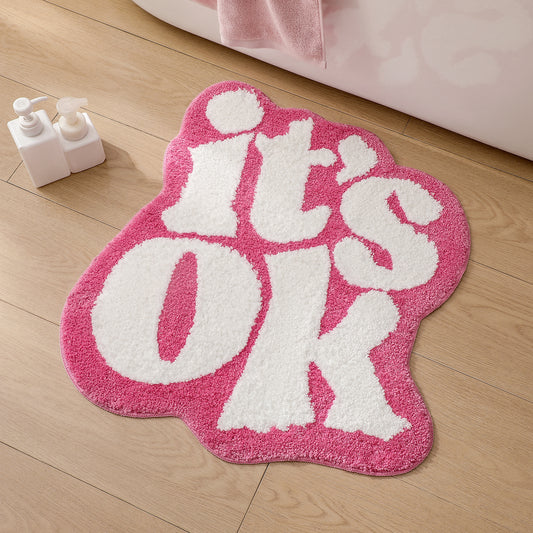 It's OK pink bath mat