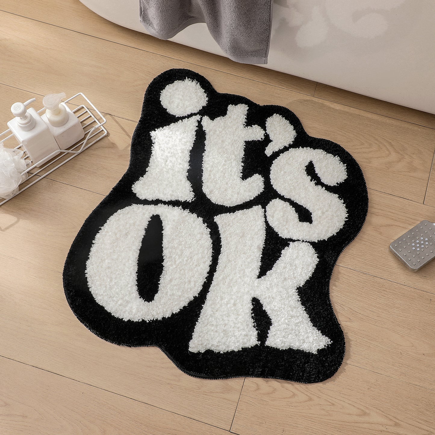 It's OK pink bath mat