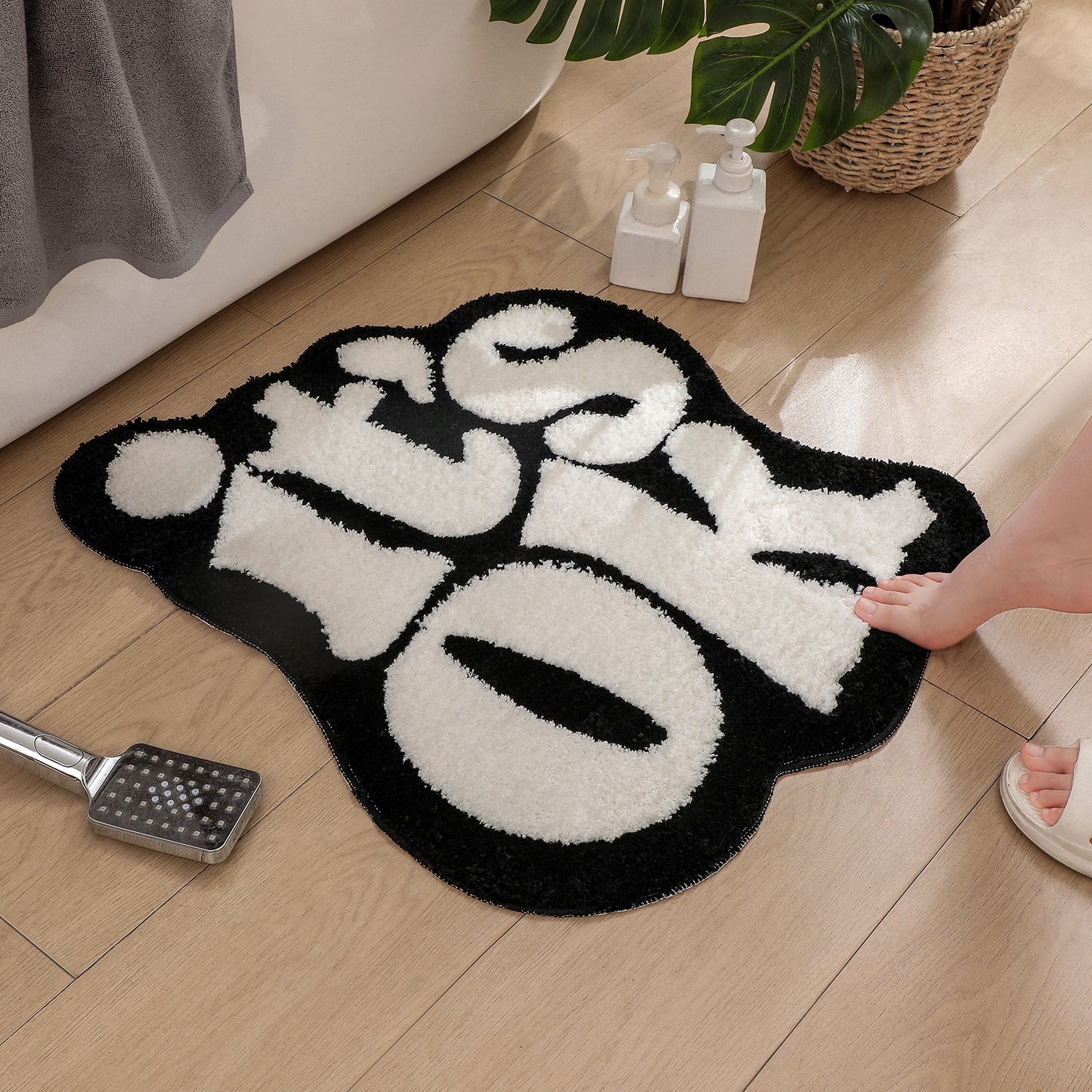It's OK pink bath mat