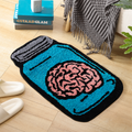 Blue Brain Bathroom Shower Rugs