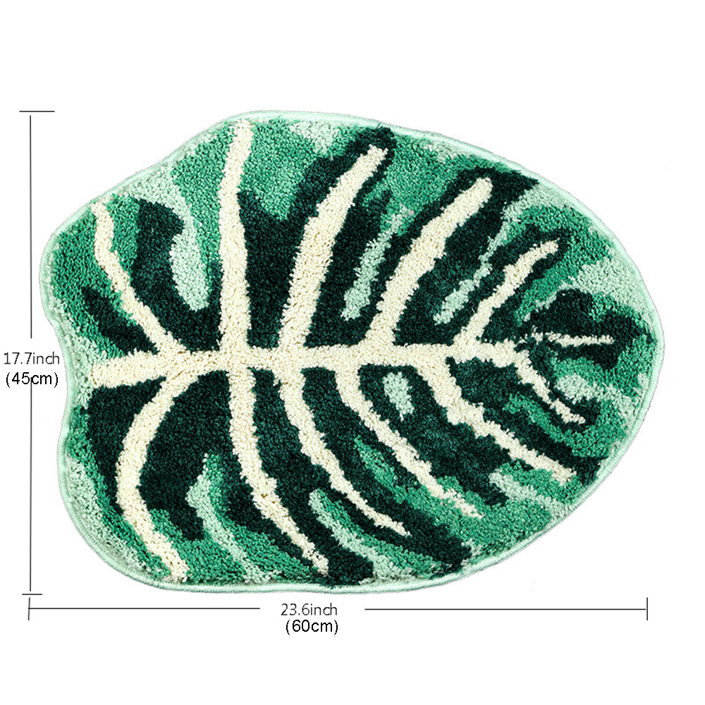 Leaf Shape Anti-slip Bath Mat Rug