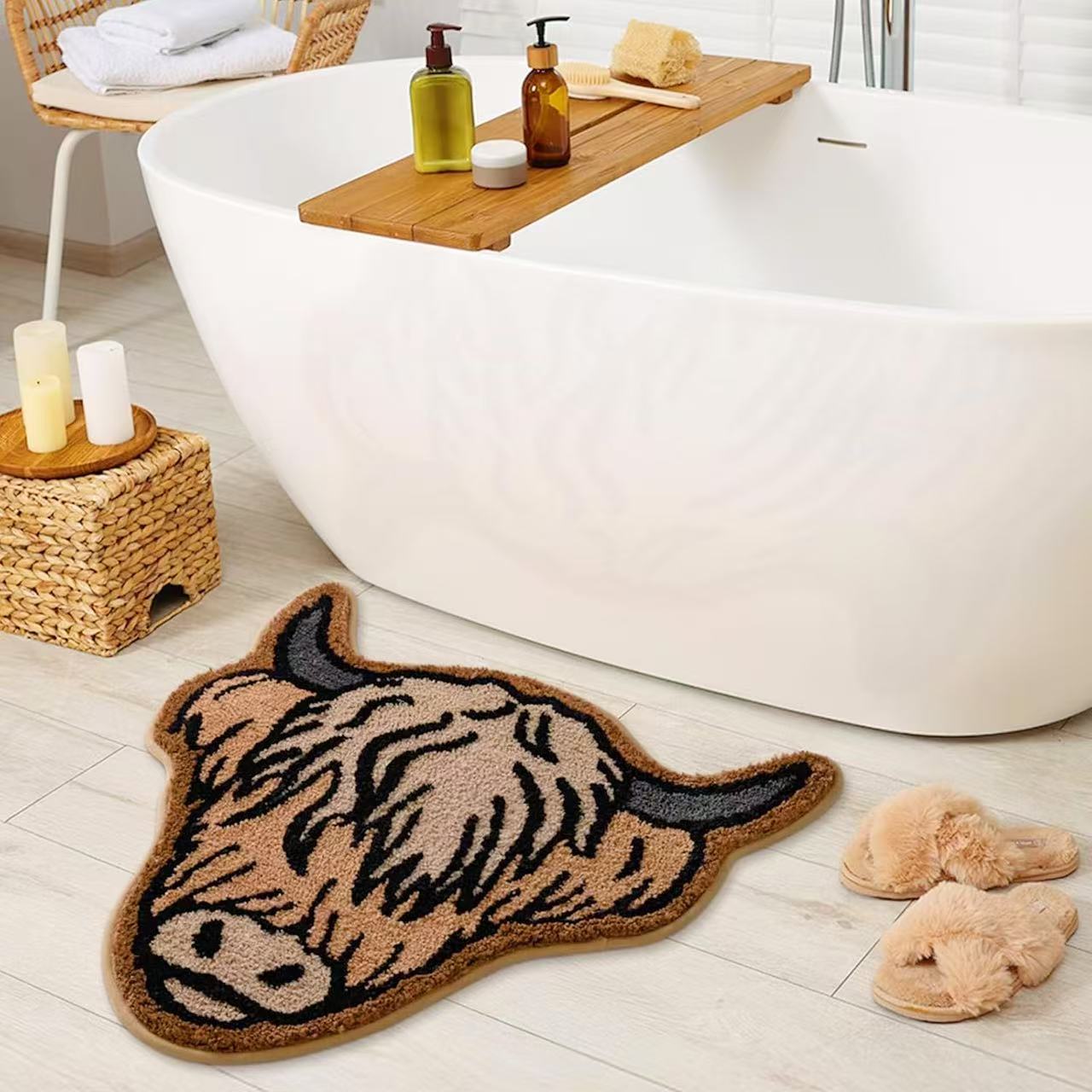 Highland Cow Bathroom Rug
