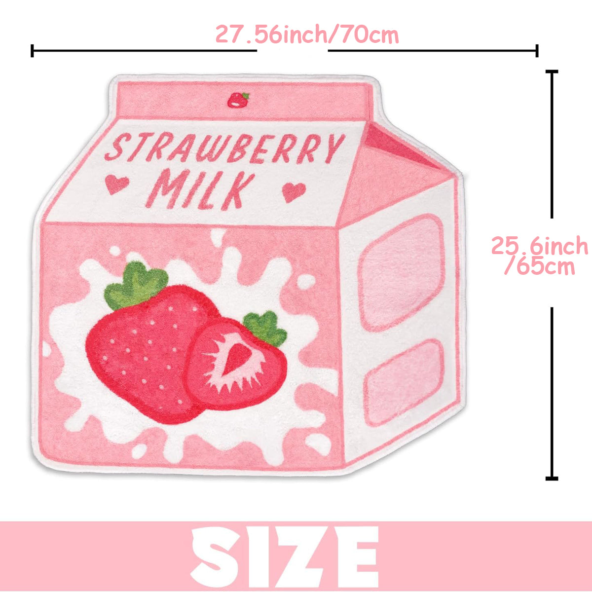 Milk Strawberry Bathroom Mat