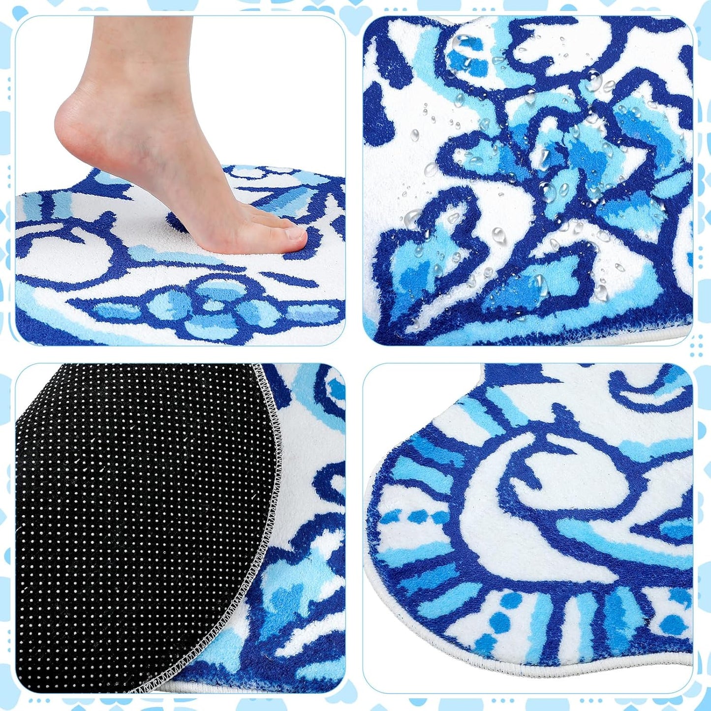 Delft Cat Bathroom Mat