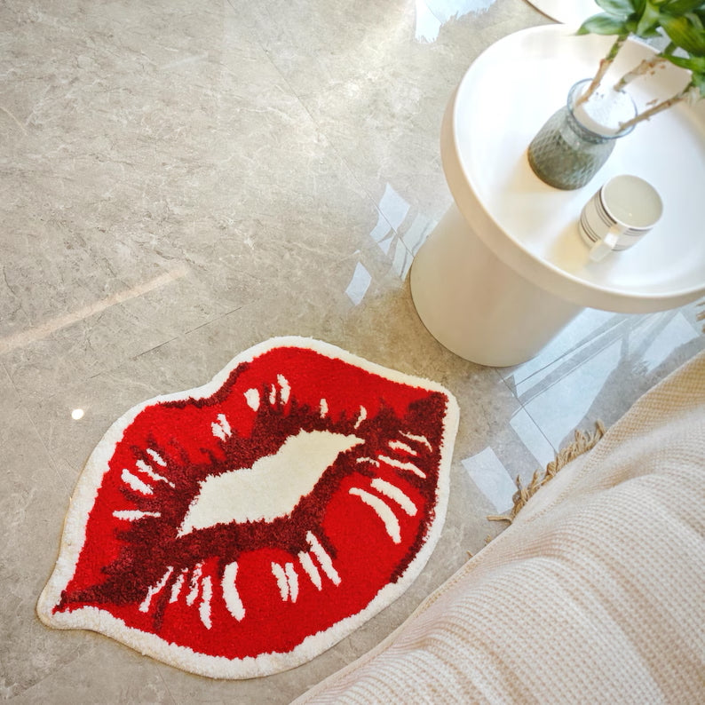Lip Shape Bathroom Mat