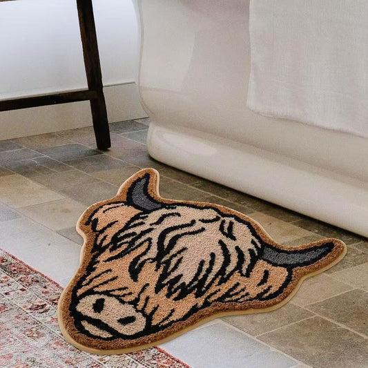 Highland Cow Bathroom Rug