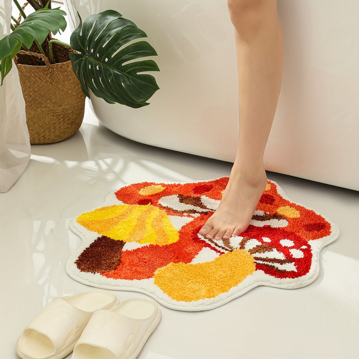 Cut Mushroom Bath Mat