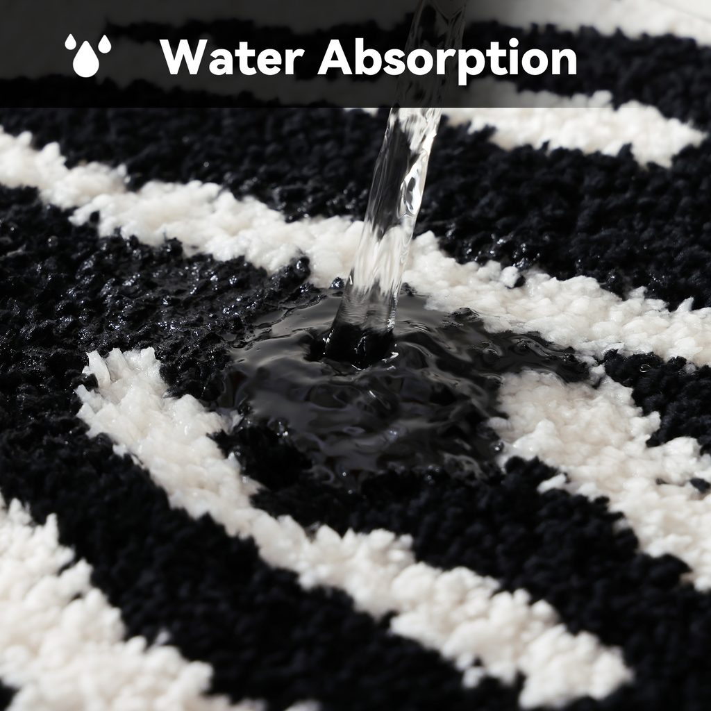 Black Bowknot Bath Mat