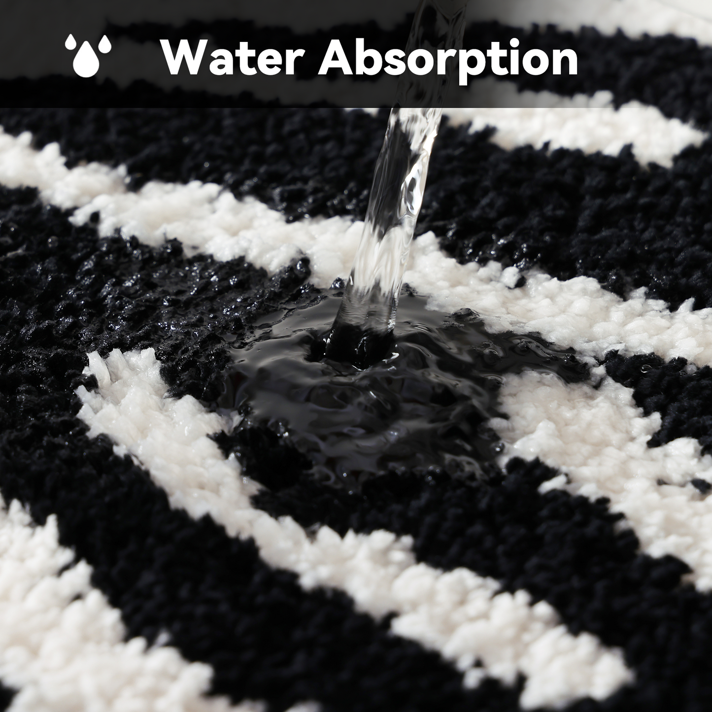 Black Bowknot Bath Mat