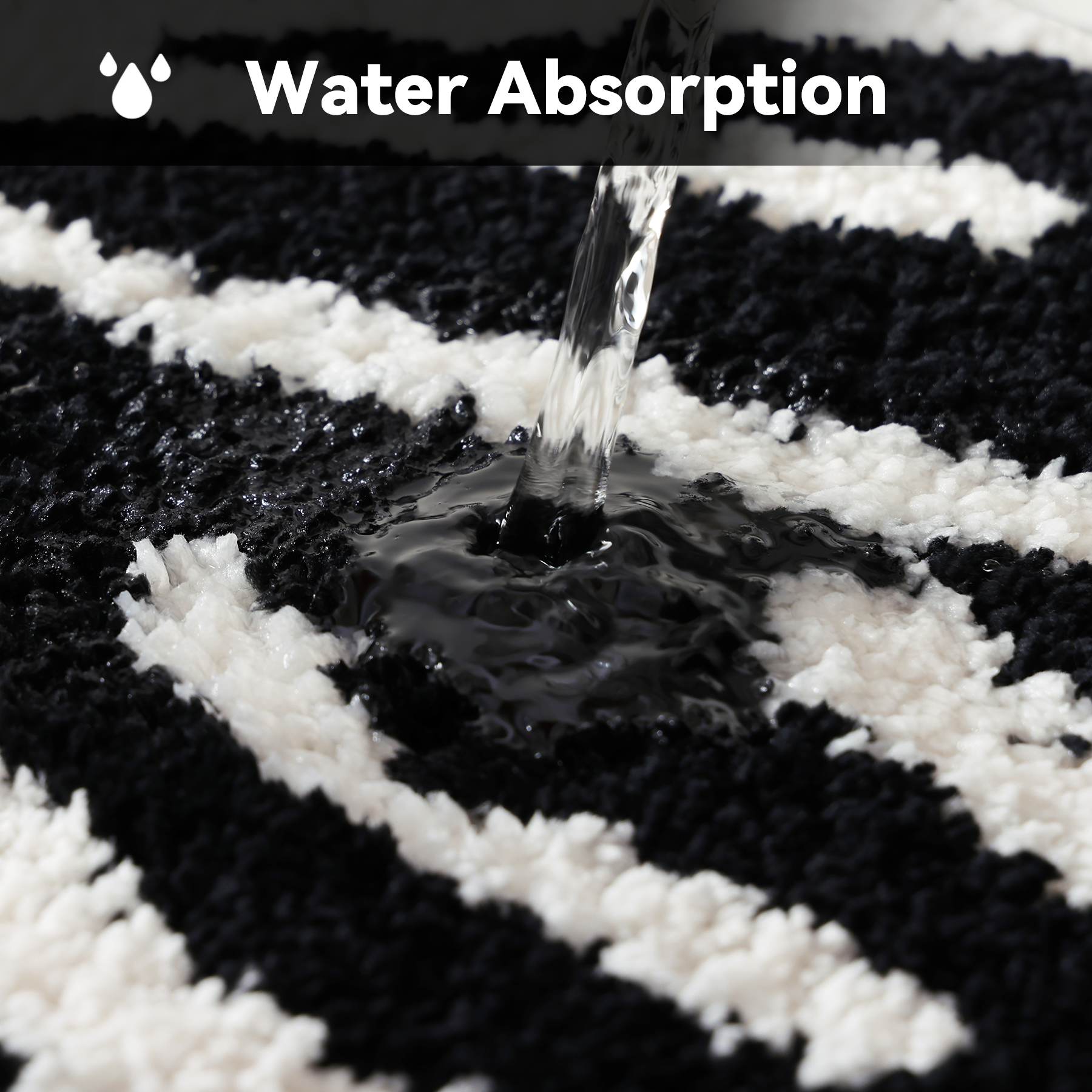 Black Bowknot Bath Mat
