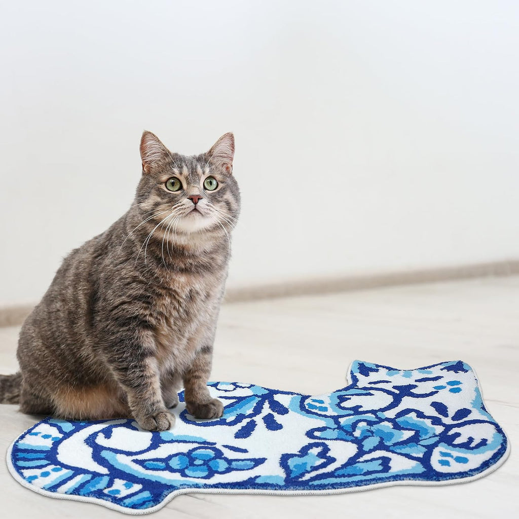 Delft Cat Bathroom Mat