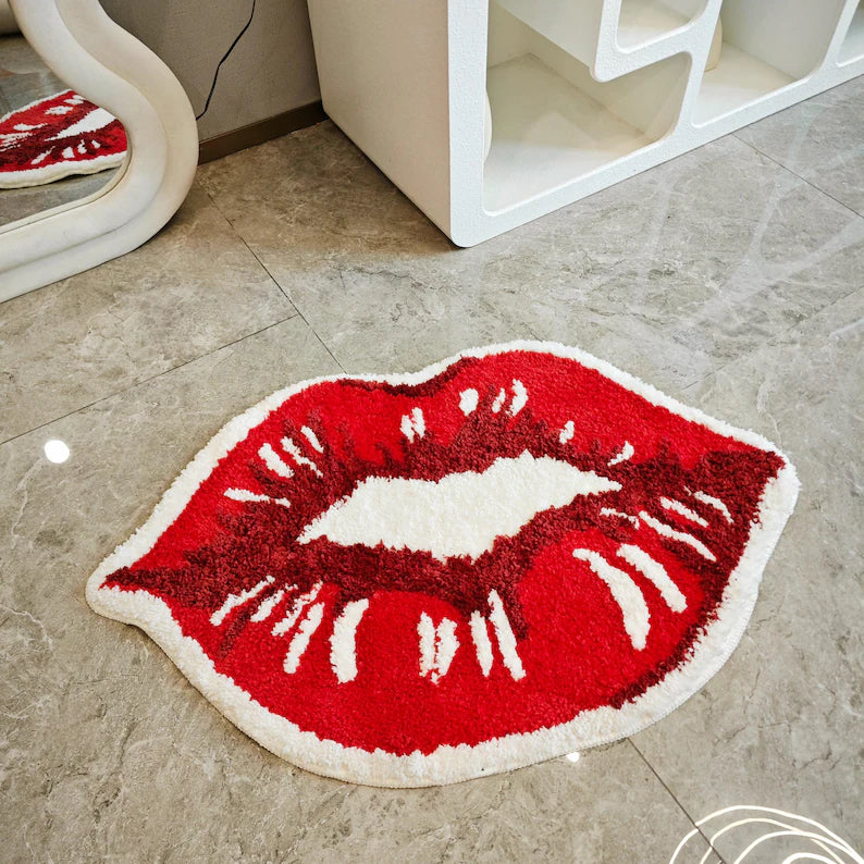 Lip Shape Bathroom Mat