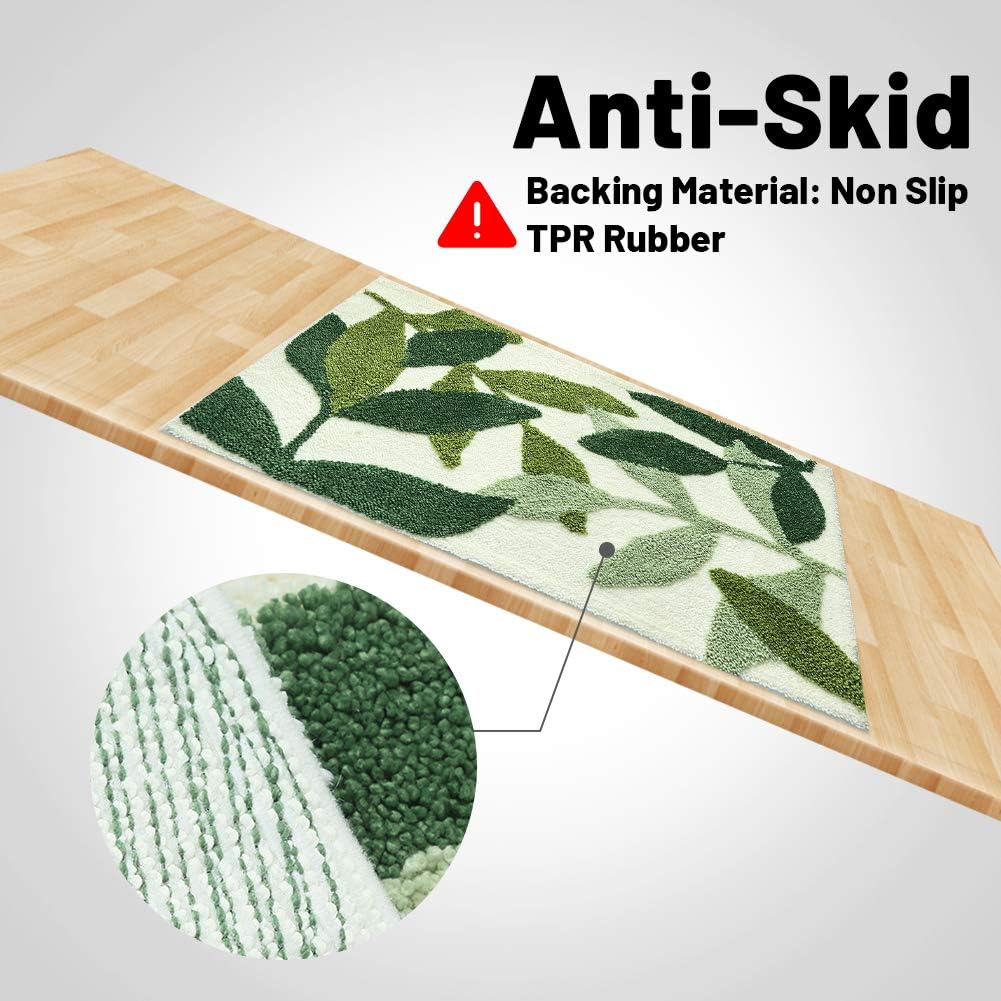 Leave Plant Bath Mat