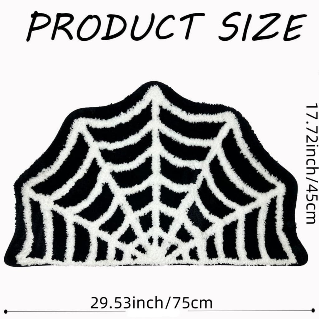 Halloween Spider Web Bath Mat