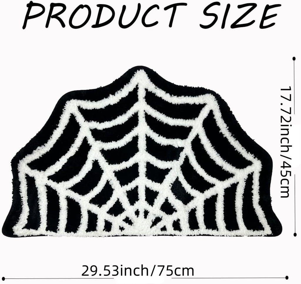 Halloween Spider Web Bath Mat