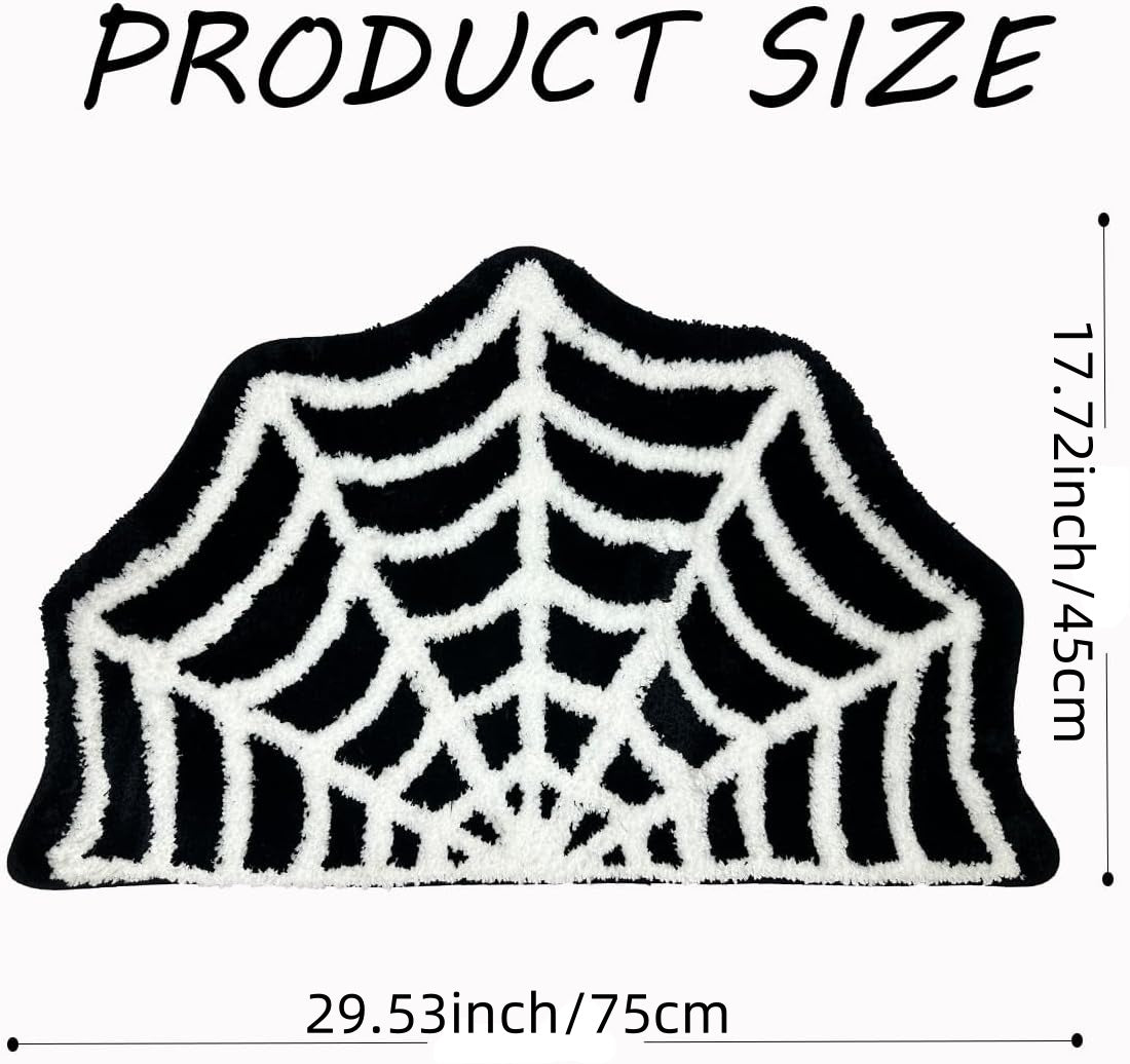 Halloween Spider Web Bath Mat