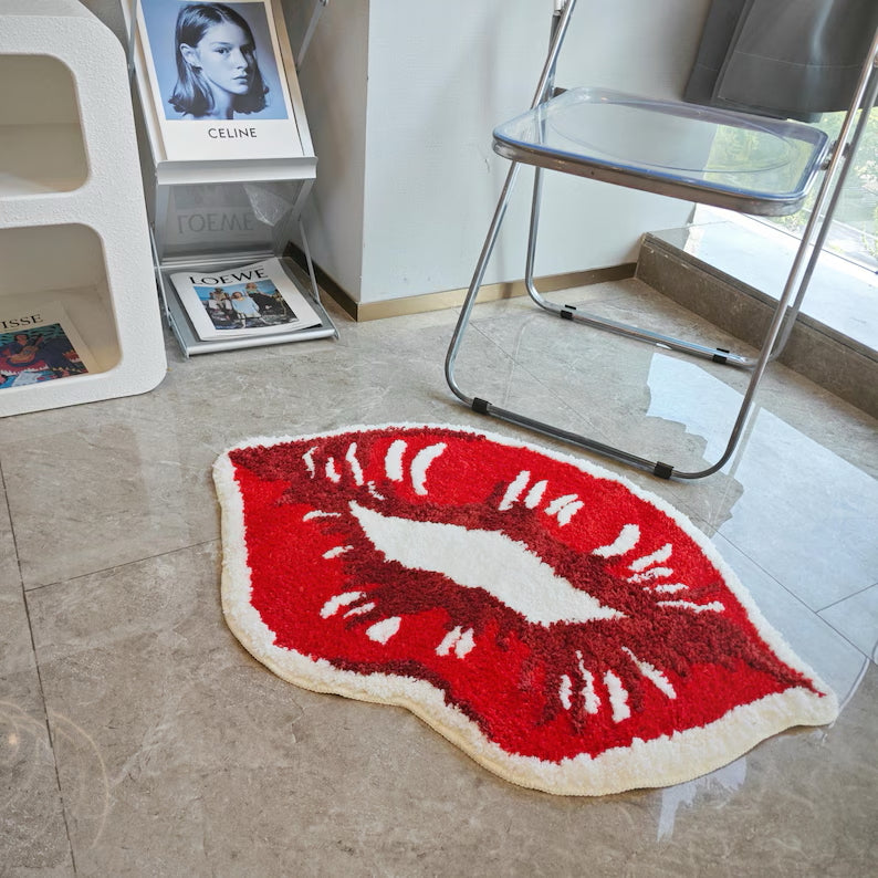 Lip Shape Bathroom Mat