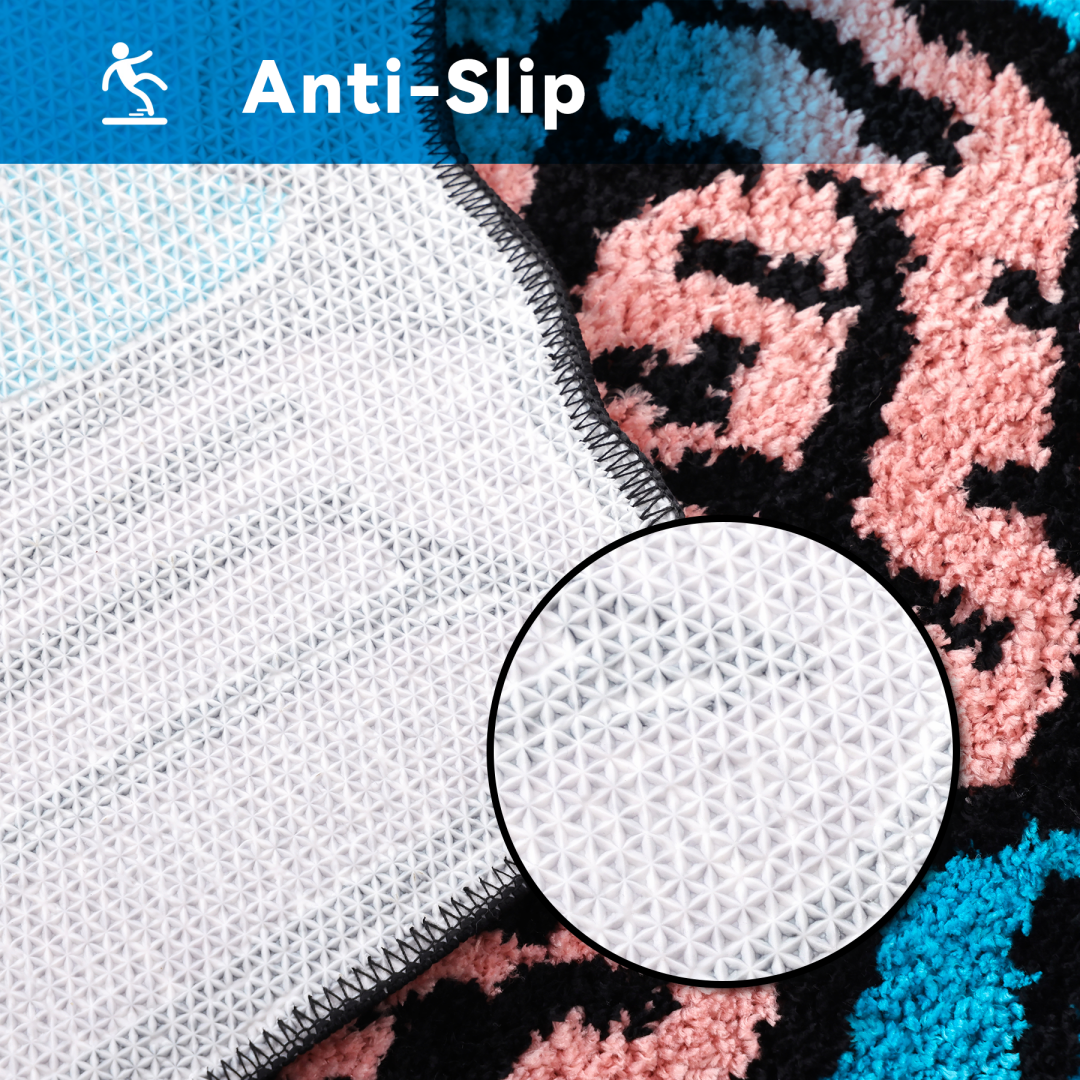 Blue Brain Bathroom Shower Rugs