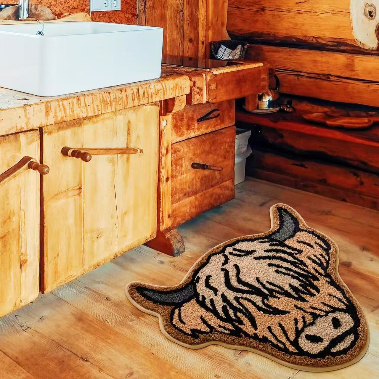 Highland Cow Bathroom Rug