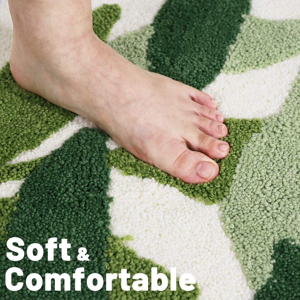 Leave Plant Bath Mat