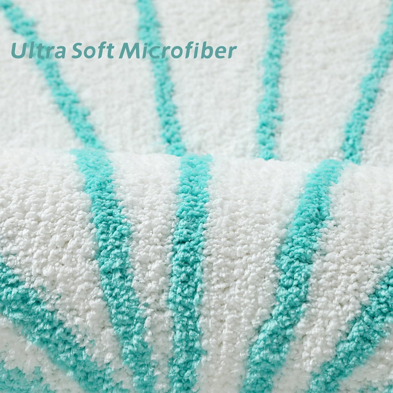 Blue Seashell Ocean Theme Bathroom Rug