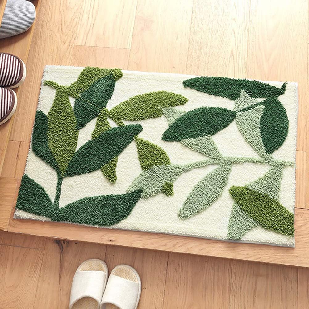 Leave Plant Bath Mat