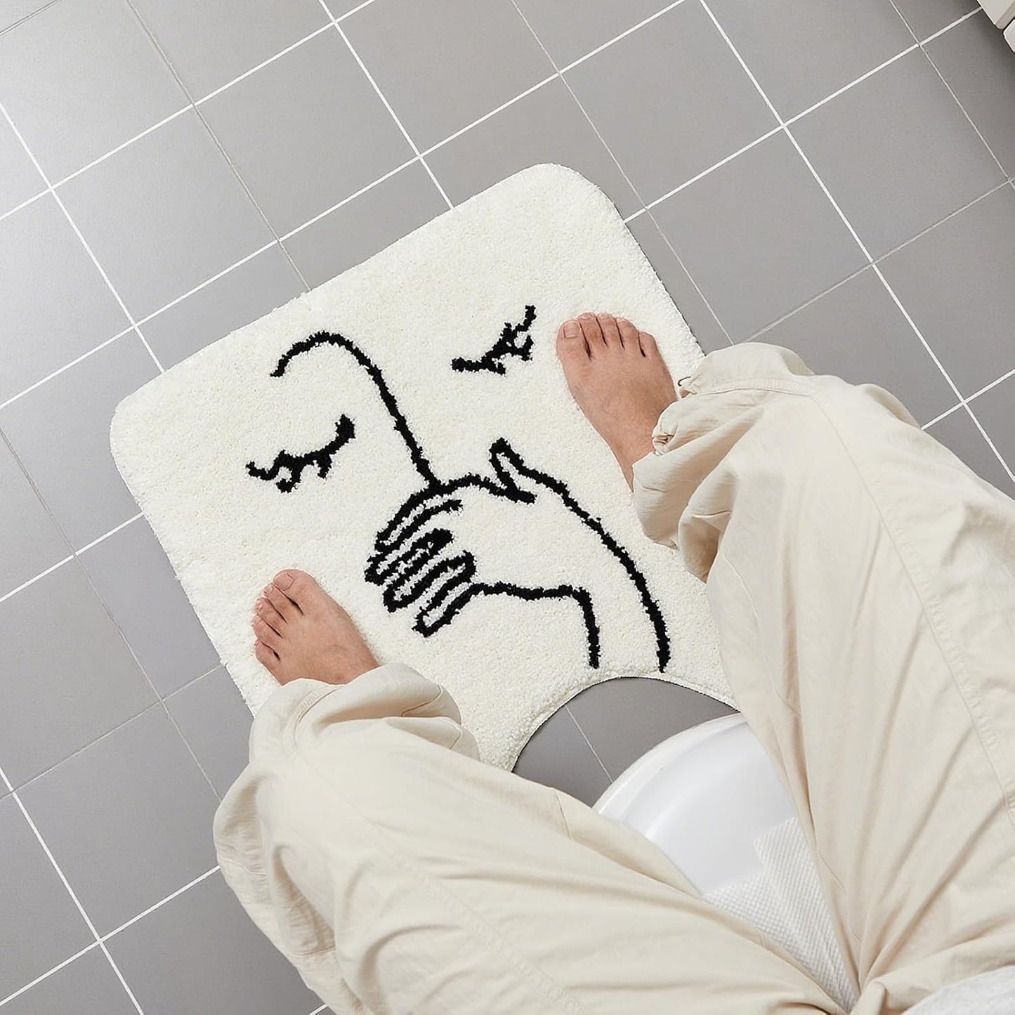 Fnny U Shape Bath Mat