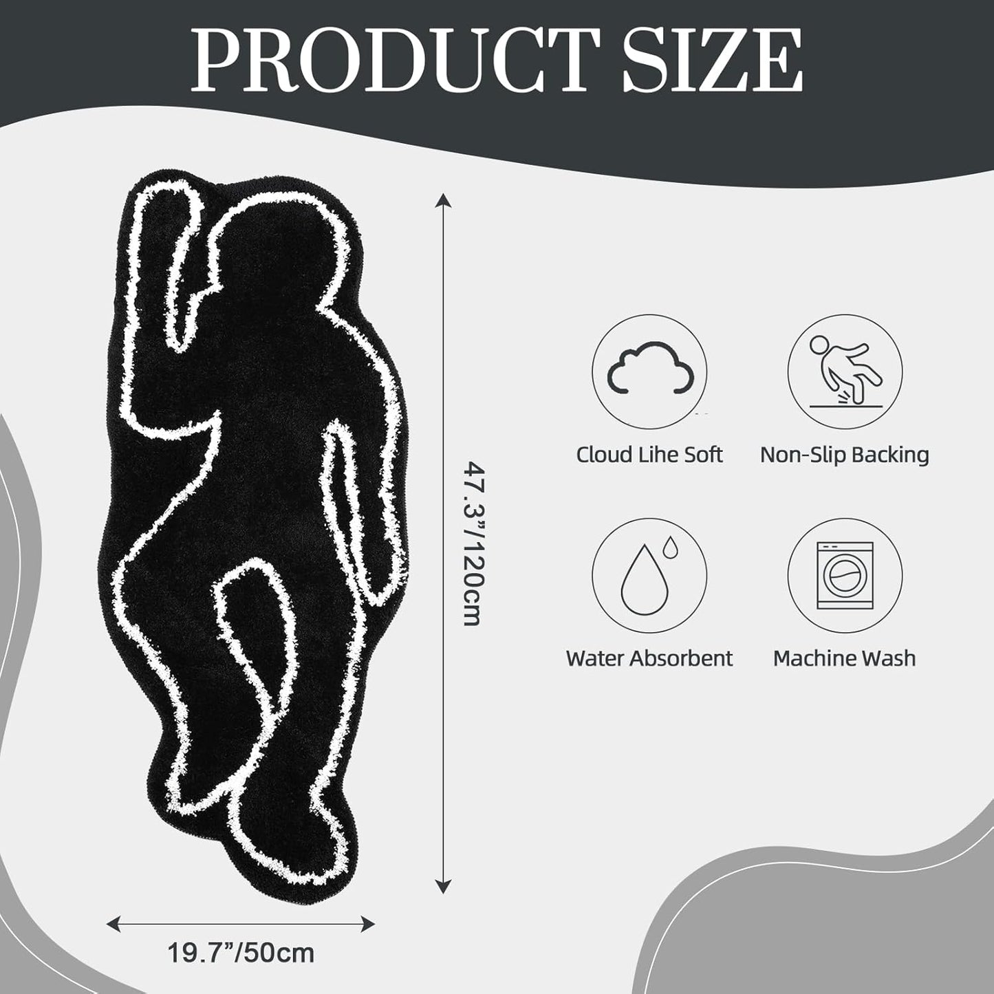 Humanoid Shape Bath Mat