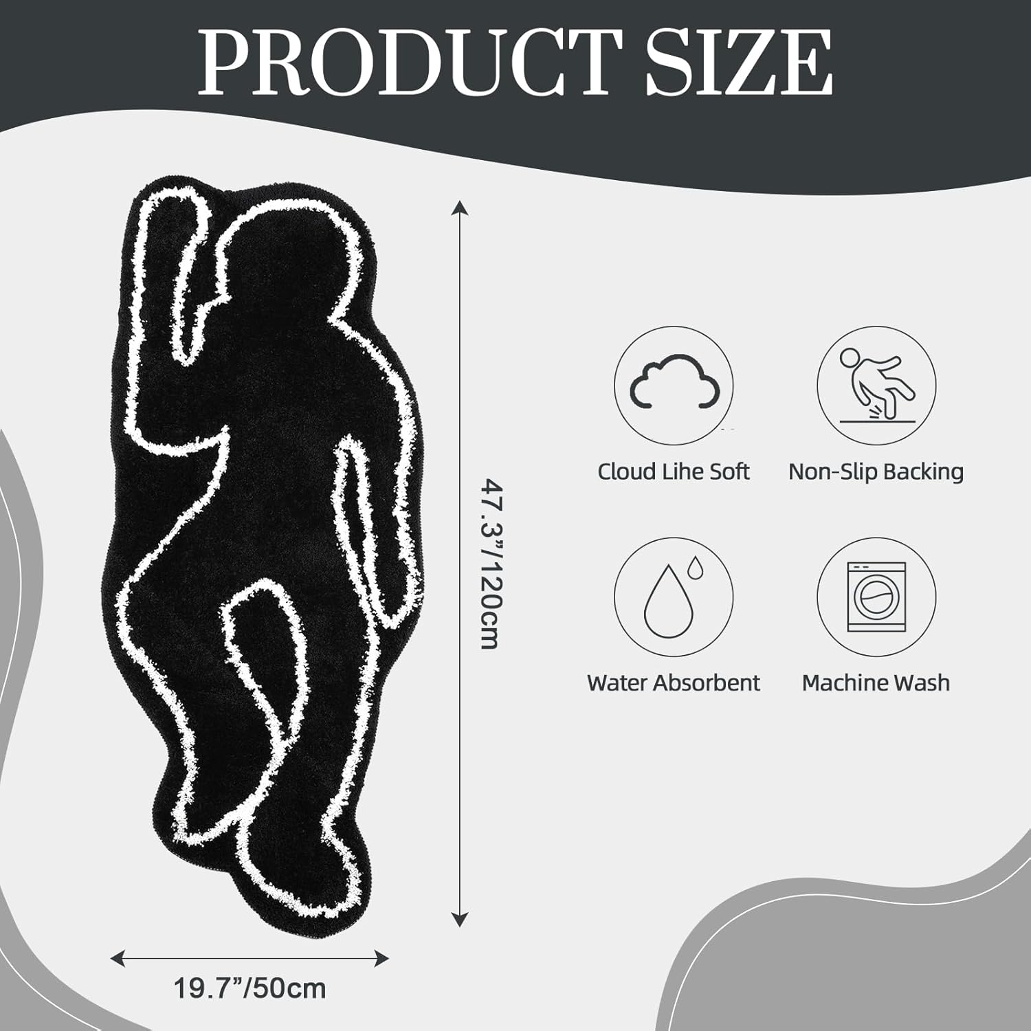 Humanoid Shape Bath Mat