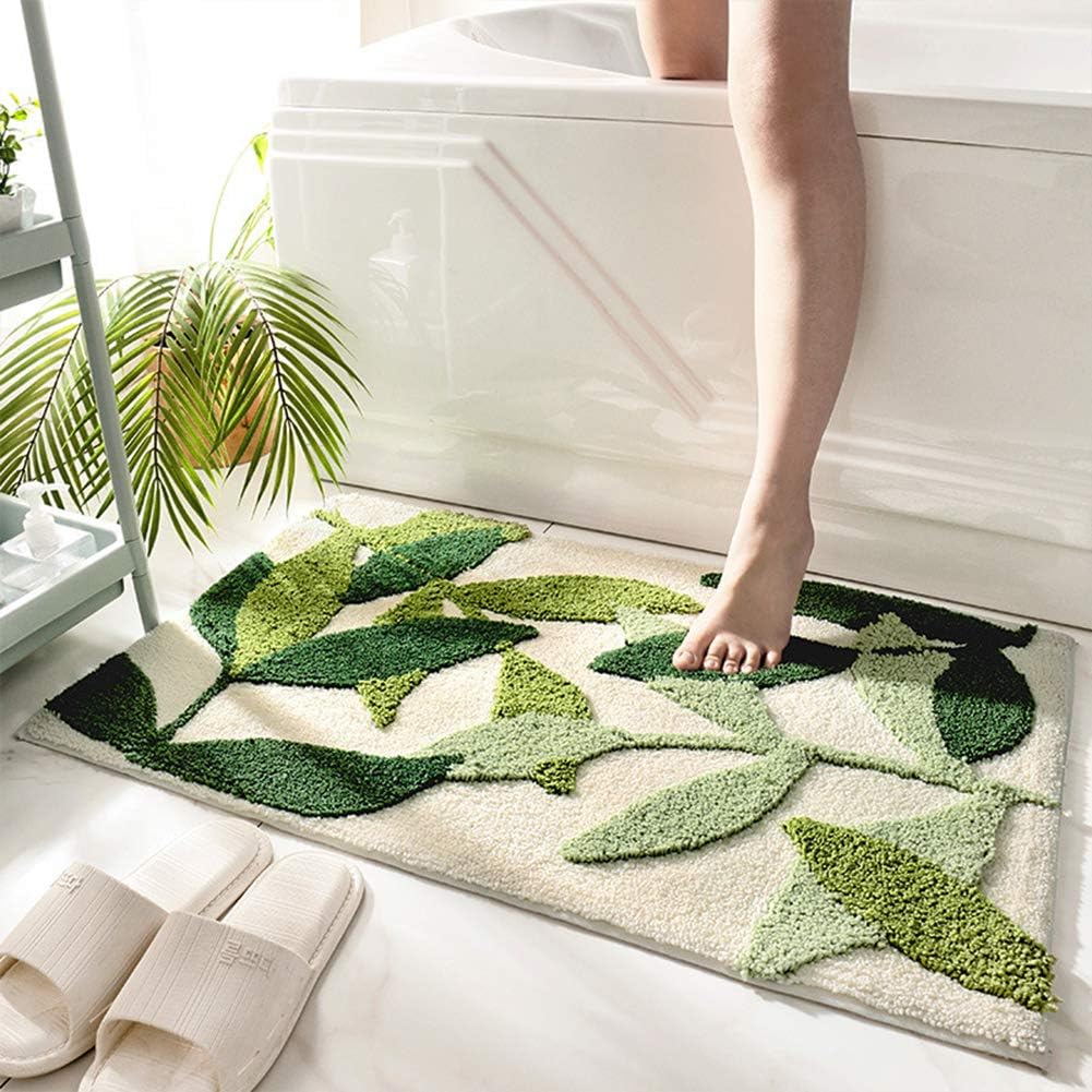 Leave Plant Bath Mat