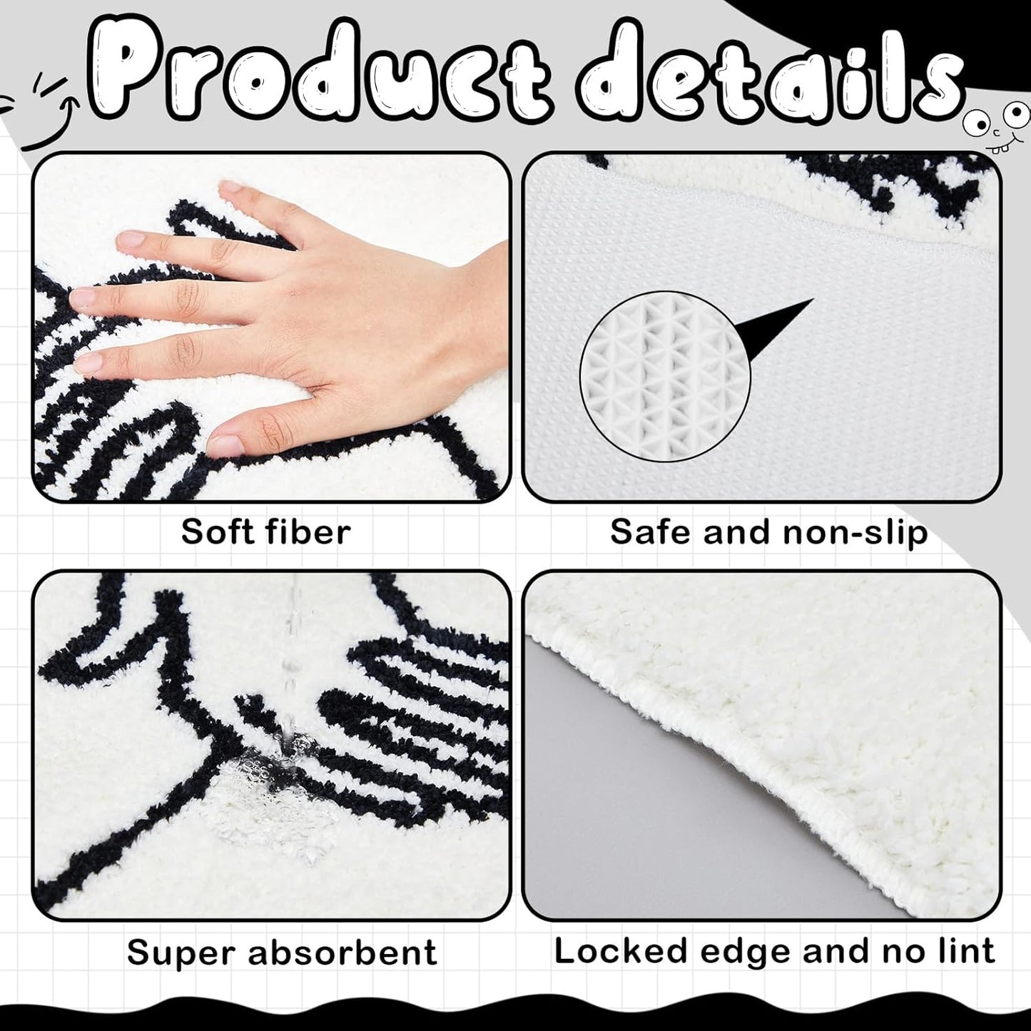 Fnny U Shape Bath Mat