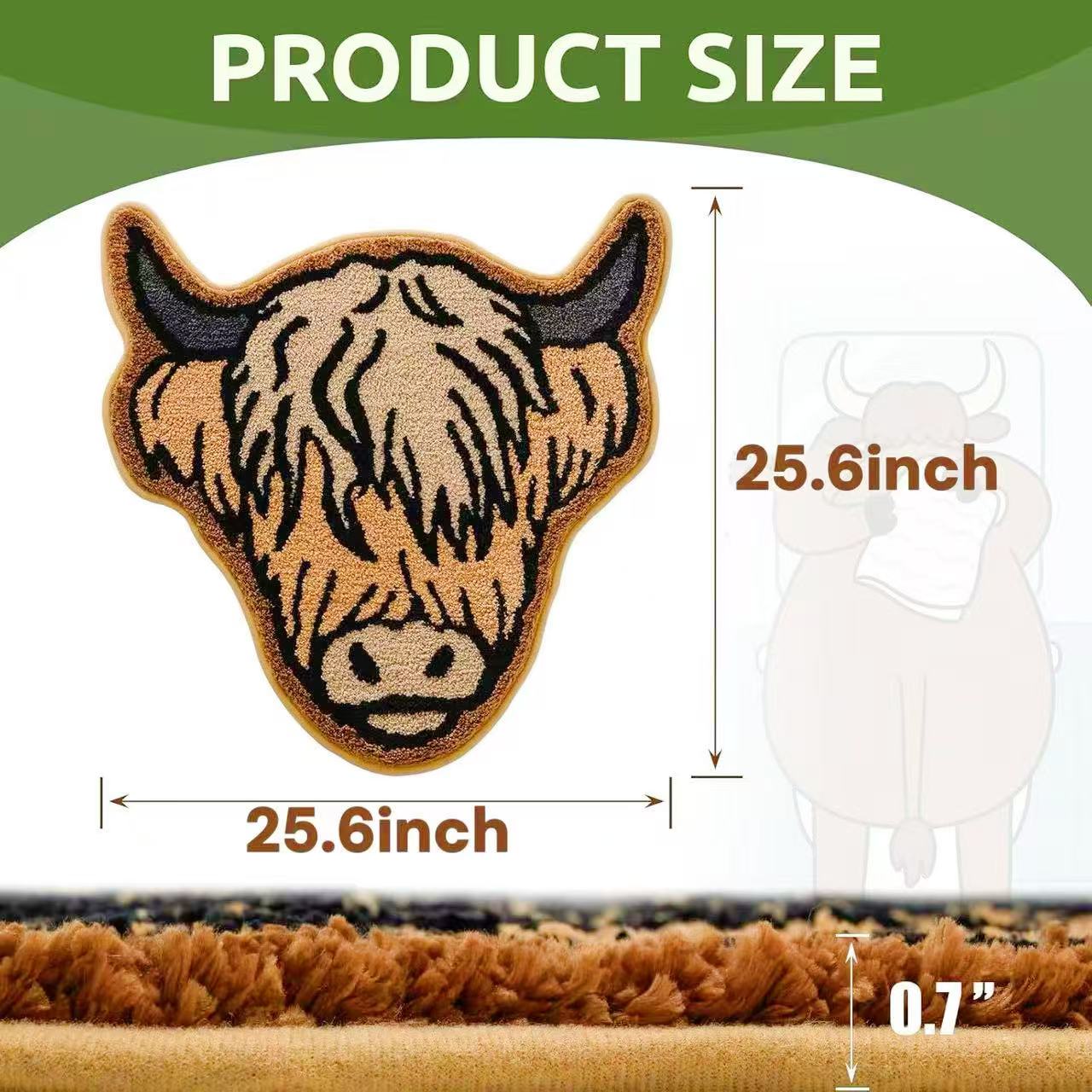Highland Cow Bathroom Rug