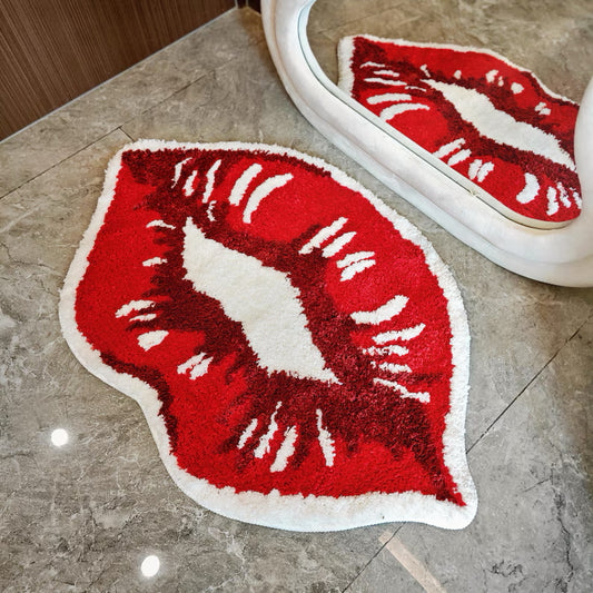 Lip Shape Bathroom Mat