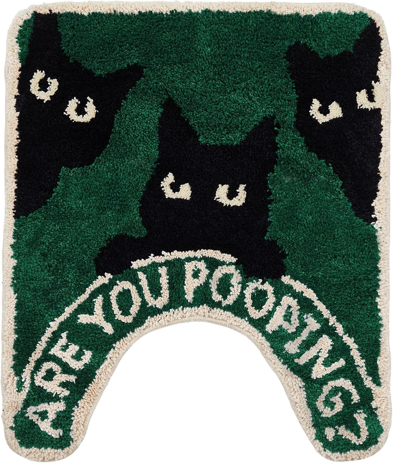 Black Cat U Shape Bath Mat