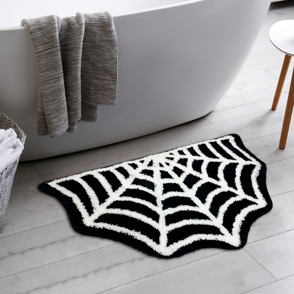Halloween Spider Web Bath Mat