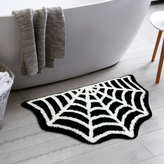 Halloween Spider Web Bath Mat