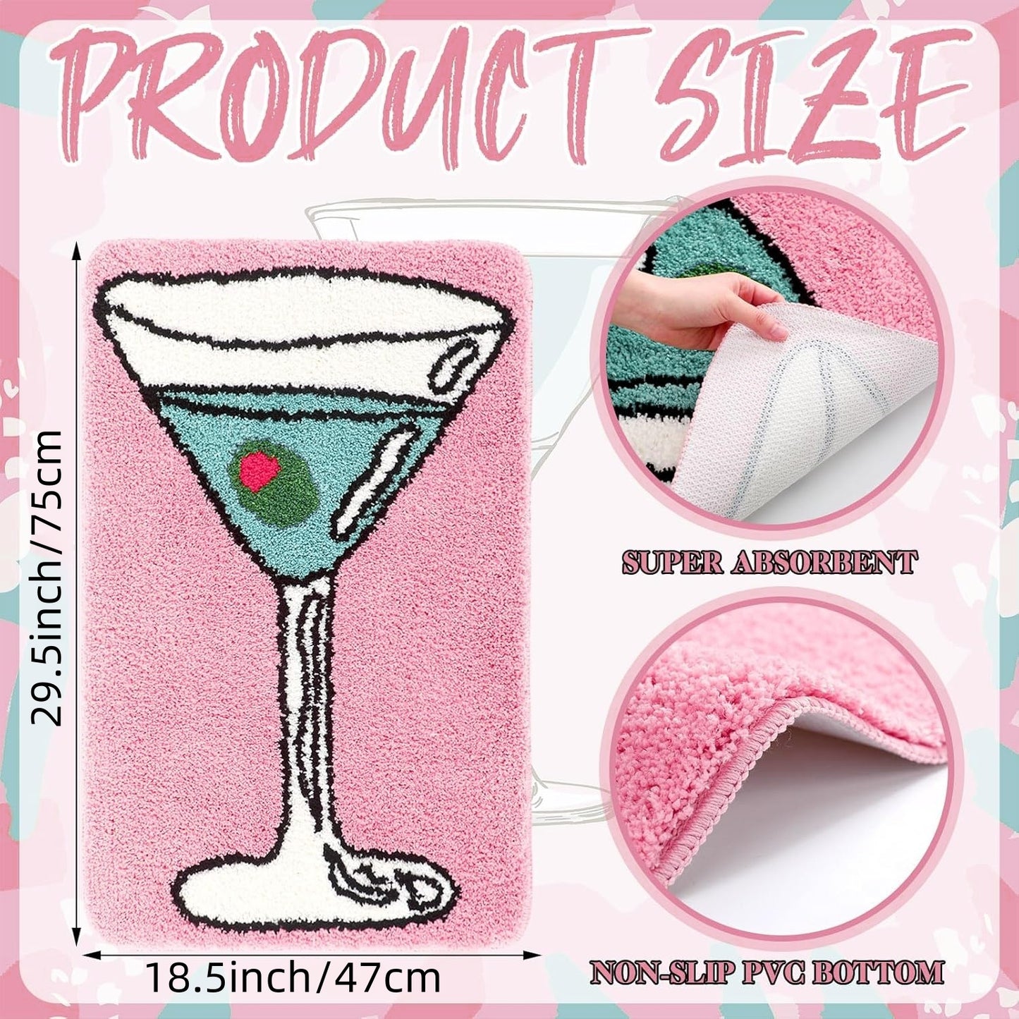 Pink Martini Gift Dirty Bathroom Shower Rugs
