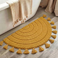 Half Circle Boho Bathroom Rugs Beautiful Boho Rug with Tassels