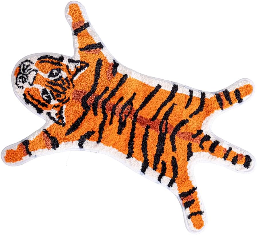 Pink & Tiger Bath Mat