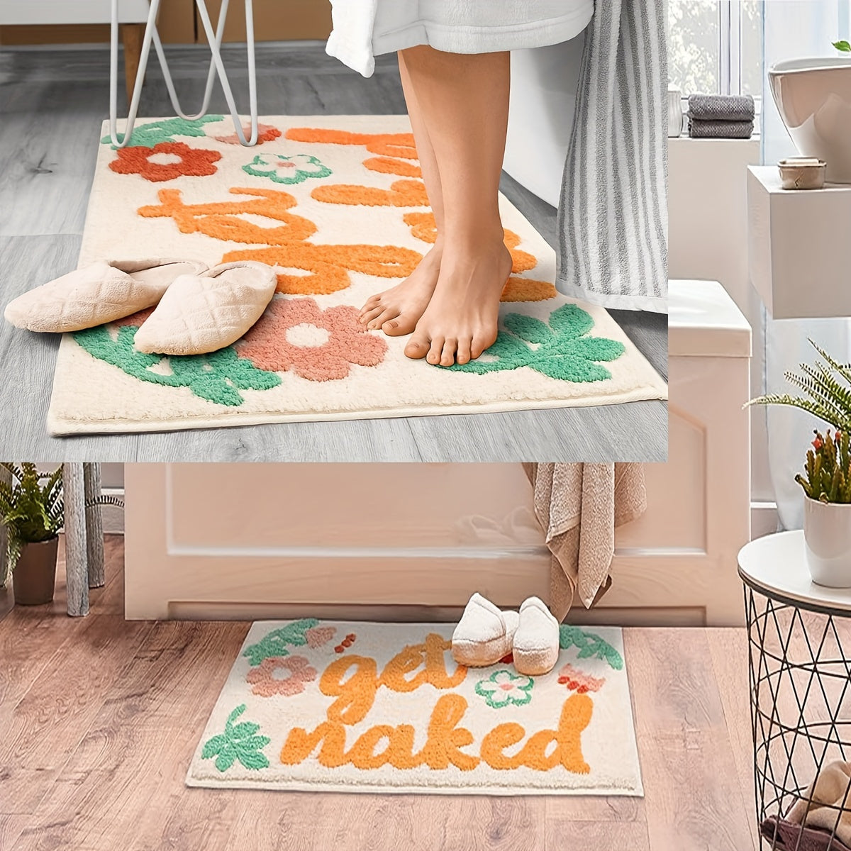 Flower Get Naked Bath Mat